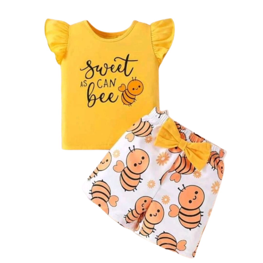 Baby & Kids 2pcs Printed T-shirt Set (3mths-6yrs)