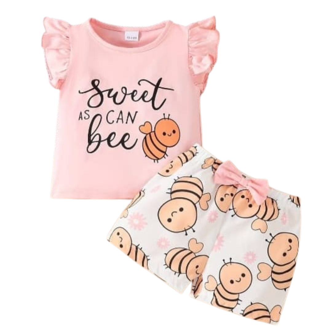 Baby & Kids 2pcs Printed T-shirt Set (3mths-6yrs)