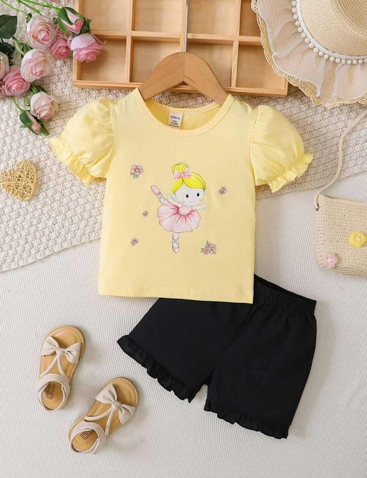 Baby & Kids 2pcs Printed T-shirt Set (3mths-6yrs)