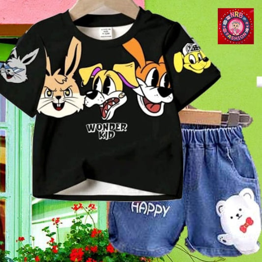 Baby & Kids 2pcs Printed T-shirt Set (3mths-6yrs)