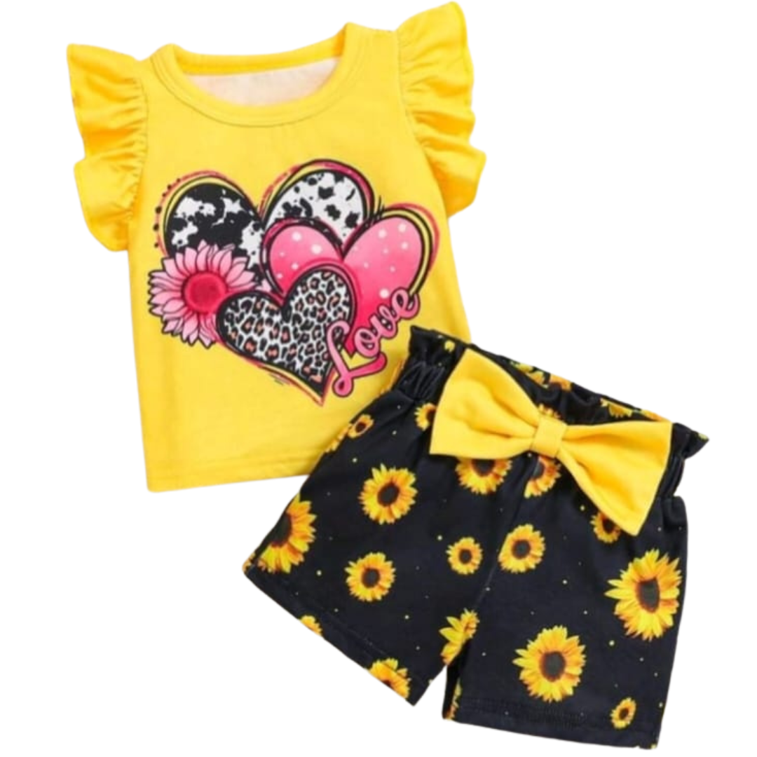 Baby & Kids 2pcs Printed T-shirt Set (3mths-6yrs)