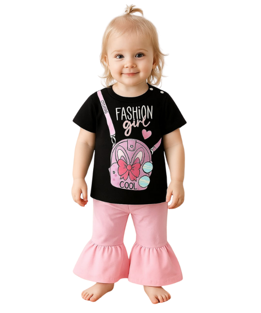 Baby & Kids 2pcs Printed T-shirt Set (3mths-12yrs)