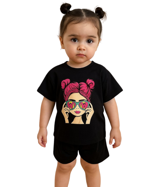 Baby & Kids 2pcs Printed T-shirt Set (3mths-6yrs)