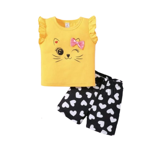 Baby & Kids 2pcs Printed T-shirt Set (3mths-6yrs)