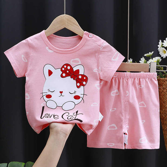 Baby & Kids 2pcs Printed T-shirt Set (3mths-6yrs)