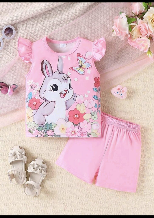 Baby & Kids 2pcs Printed T-shirt Set (3mths-6yrs)