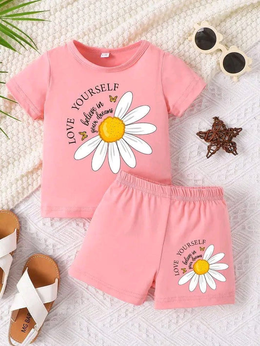 Baby & Kids 2pcs Printed T-shirt Set (3mths-6yrs)