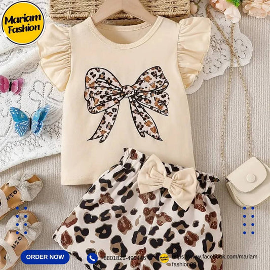 Baby & Kids 2pcs Printed T-shirt Set (3mths-6yrs)