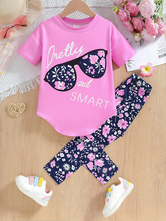 Baby & Kids 2pcs Printed T-shirt Set (3mths-12yrs)