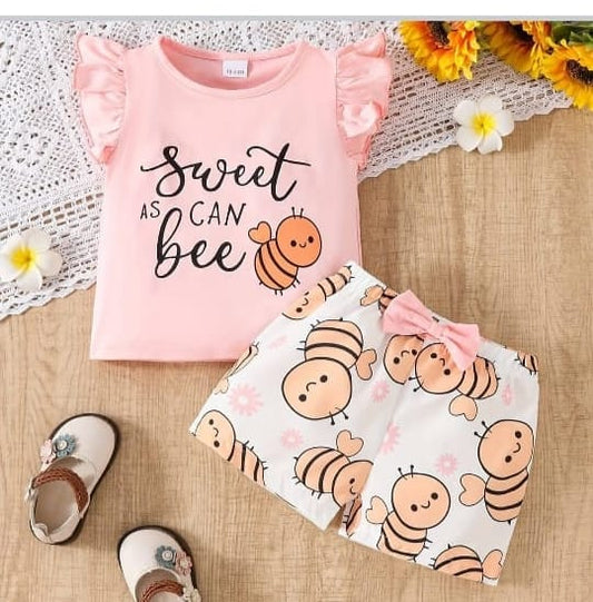 Baby & Kids 2pcs Printed T-shirt Set (3mths-6yrs) (Copy)